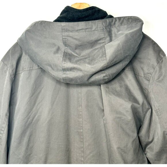 Hucke Mode Collection Womens Trench Coat Wool Lined Hooded Vintage Grey Size 12 - Picture 6 of 16